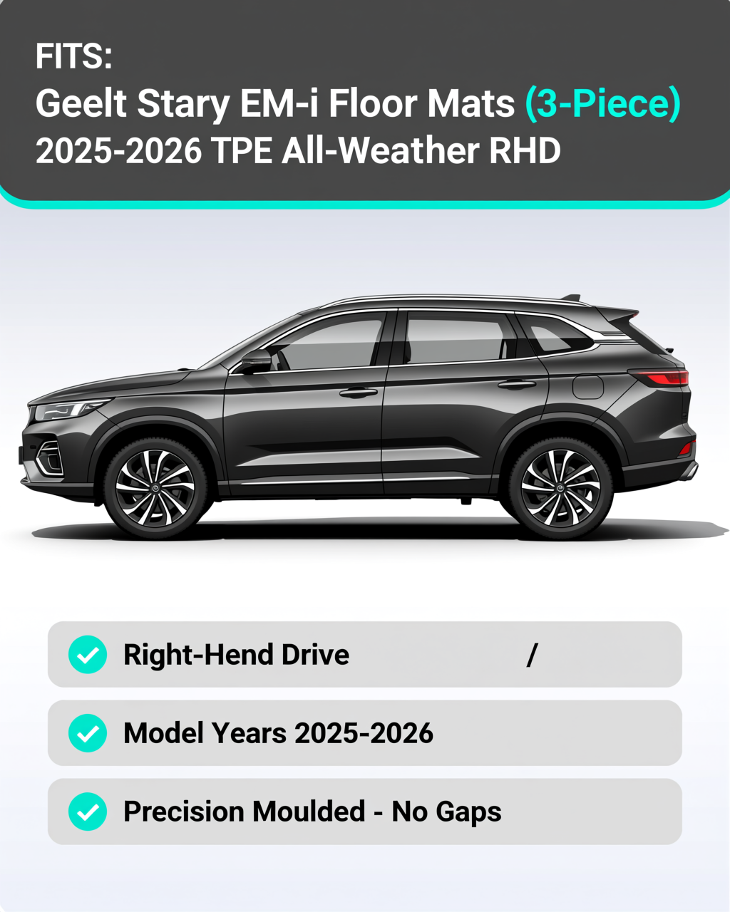 Geely Starray EM-i 2025+ All-Weather Floor Mats vehicle fitment