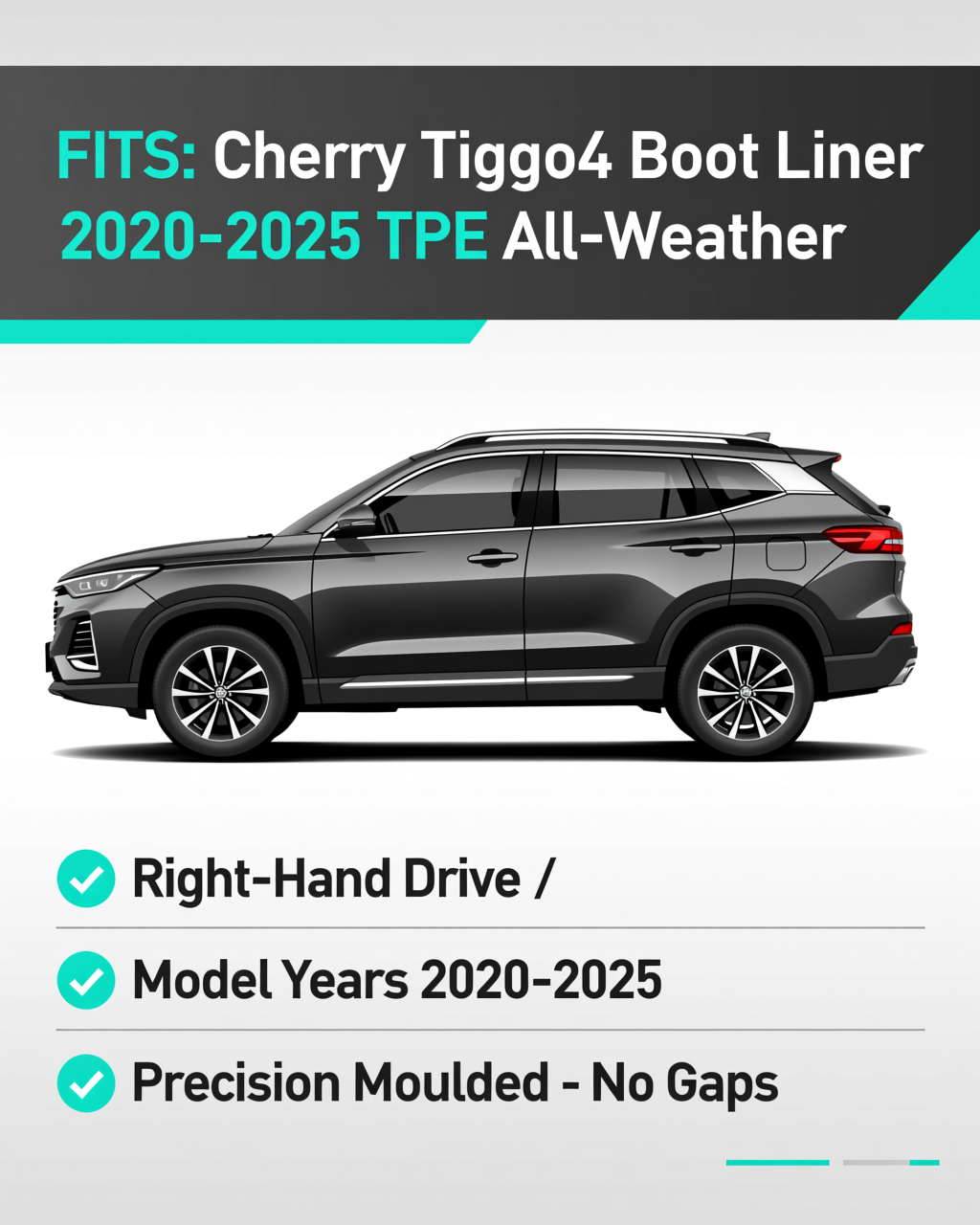 Chery Tiggo 4 2020-2025 Boot Liner vehicle fitment