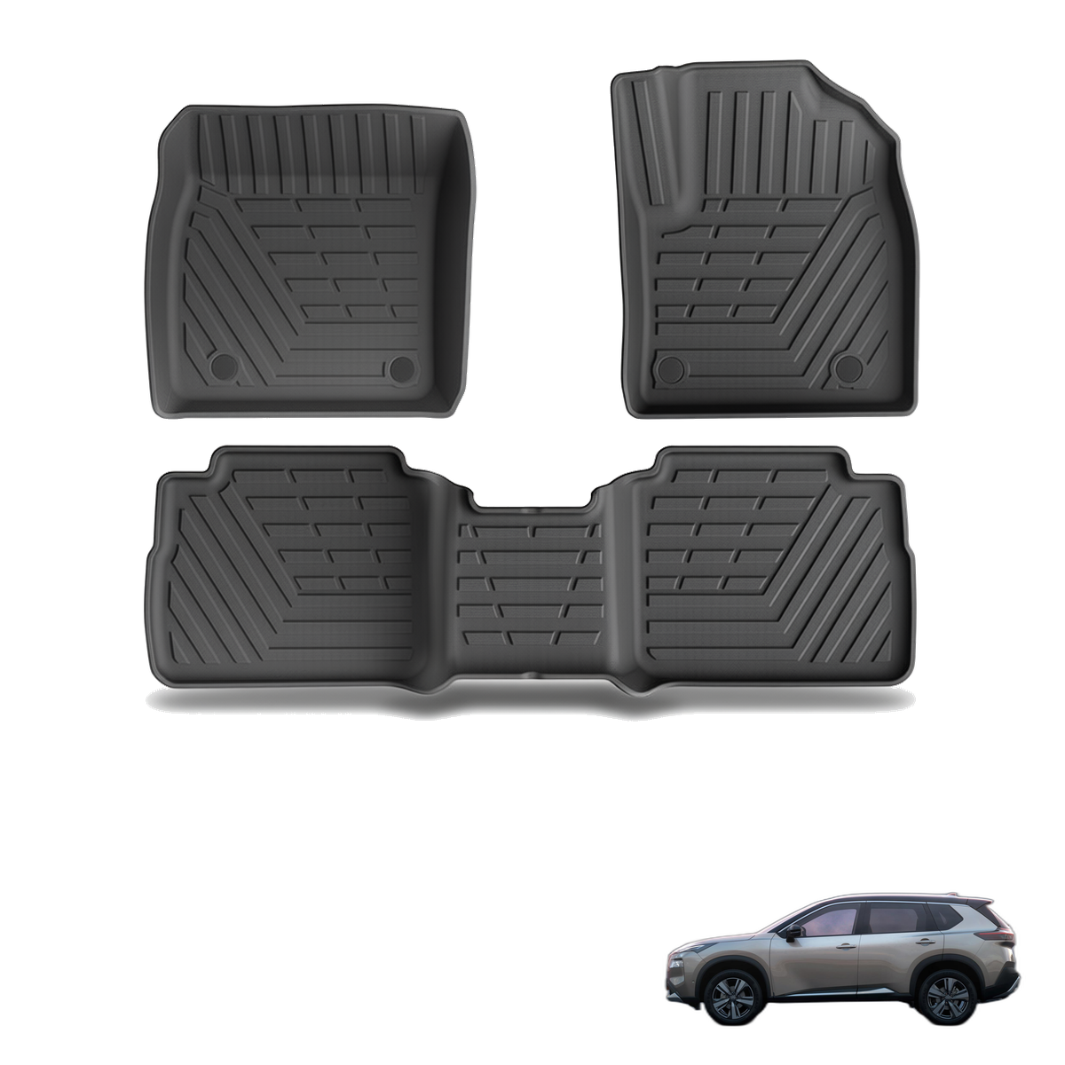 Nissan X-Trail 2022-2025 All-Weather Floor Mats & Boot Liner