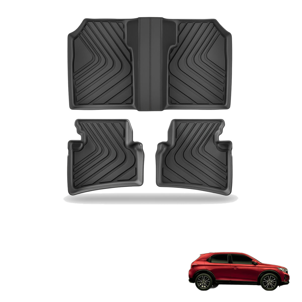 Honda WR-V 2022-2023 All-Weather Floor Mats & Boot Liner & Seat Back Protectors