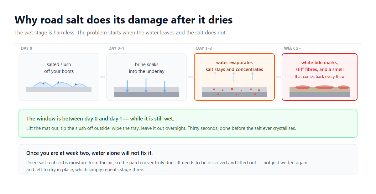 Why Road Salt Does Its Damage After It Dries
