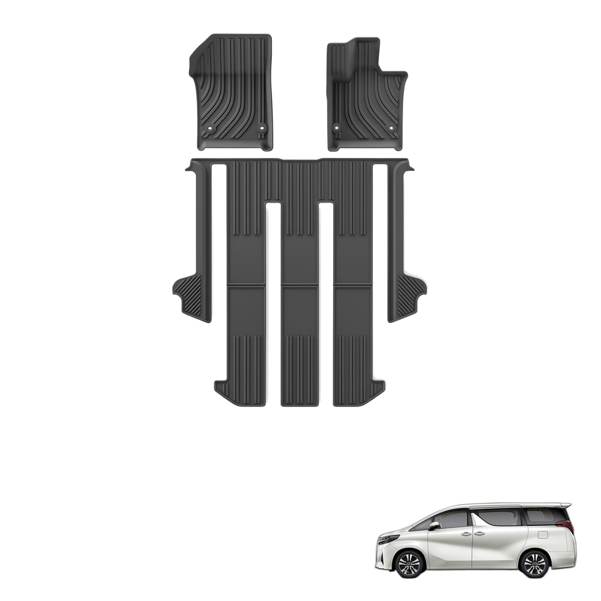 Toyota Alphard / Vellfire 2024+ All-Weather Floor Mats & Boot Liner