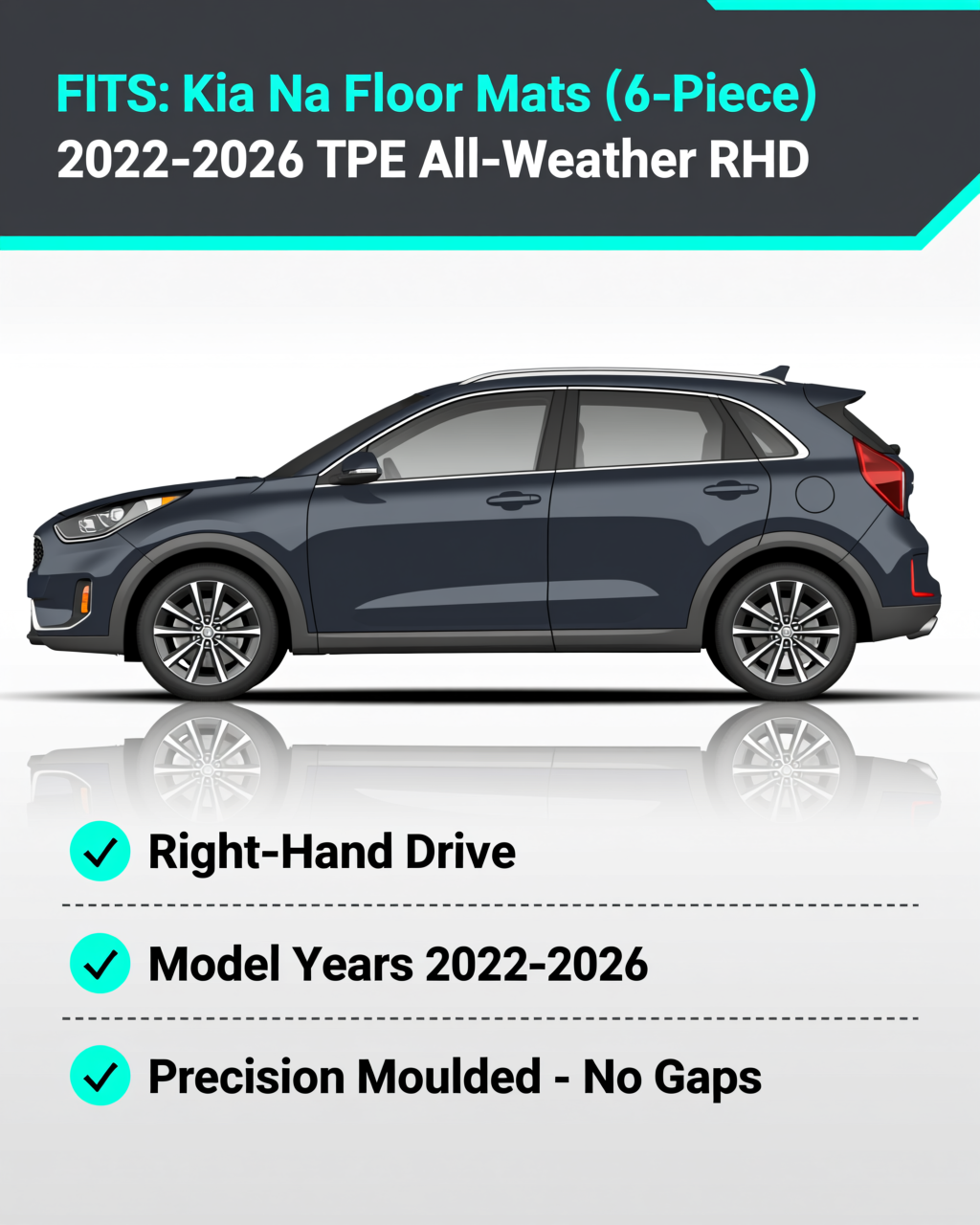 Kia Niro 2022+ All-Weather Floor Mats vehicle fitment