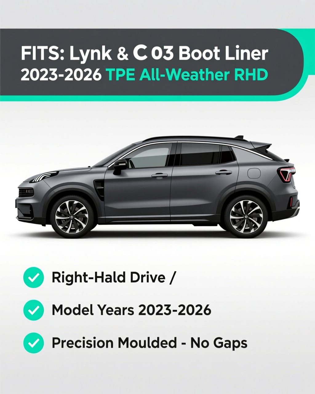 Lynk & Co 03 2023-2026 Boot Liner vehicle fitment