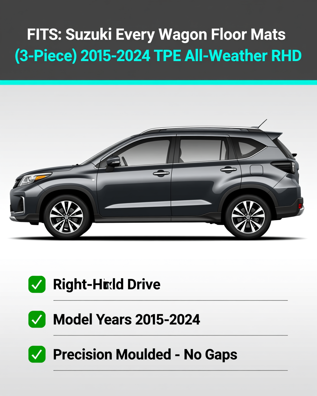 Suzuki Every Wagon 2015-2024 All-Weather Floor Mats & Boot Liner vehicle fitment