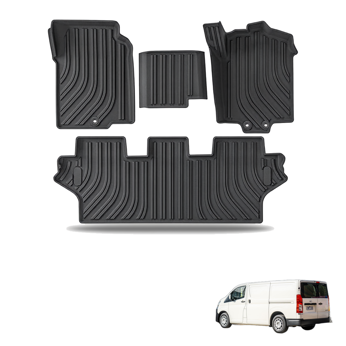 Toyota HiAce (200 Series) 2024-2025 All-Weather Floor Mats