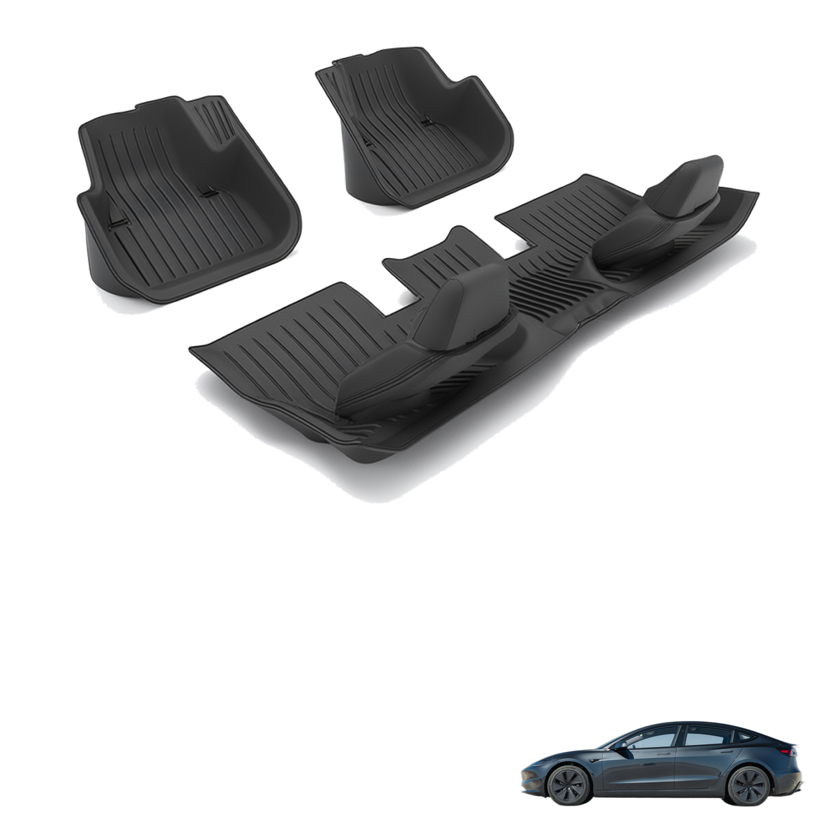 Tesla Model 3 All-Weather Floor Mats & Boot Liner