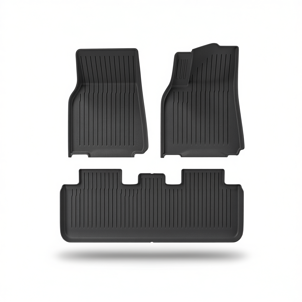 Tesla Model Y All-Weather Floor Mats & Boot Liner & Seat Back Protectors – Floor Mats (3pcs)