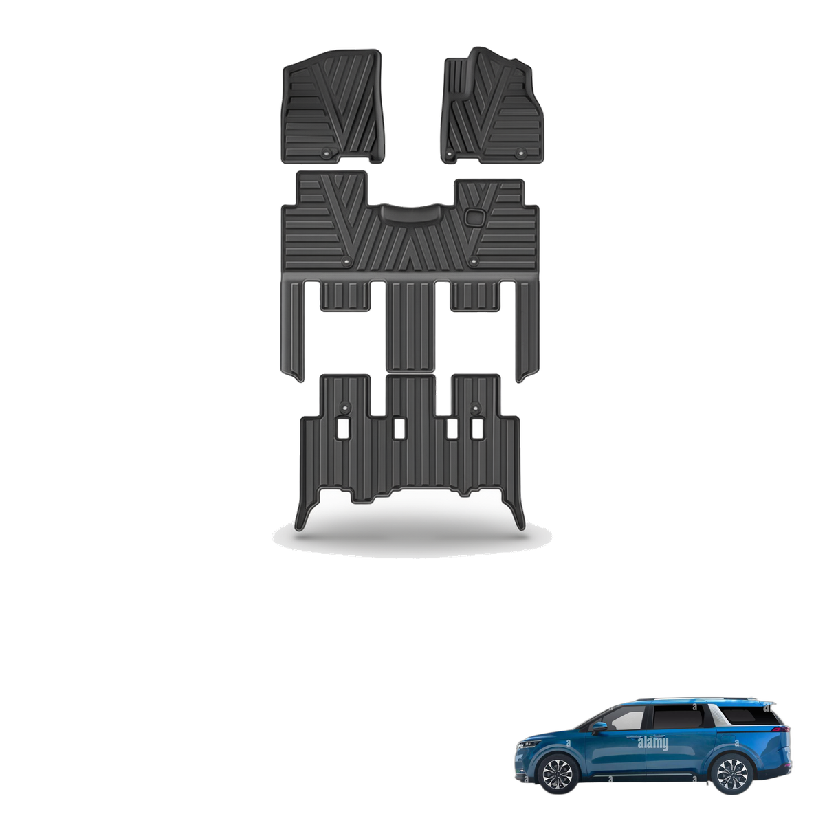 Kia Carnival 2022-2025 All-Weather Floor Mats & Boot Liner