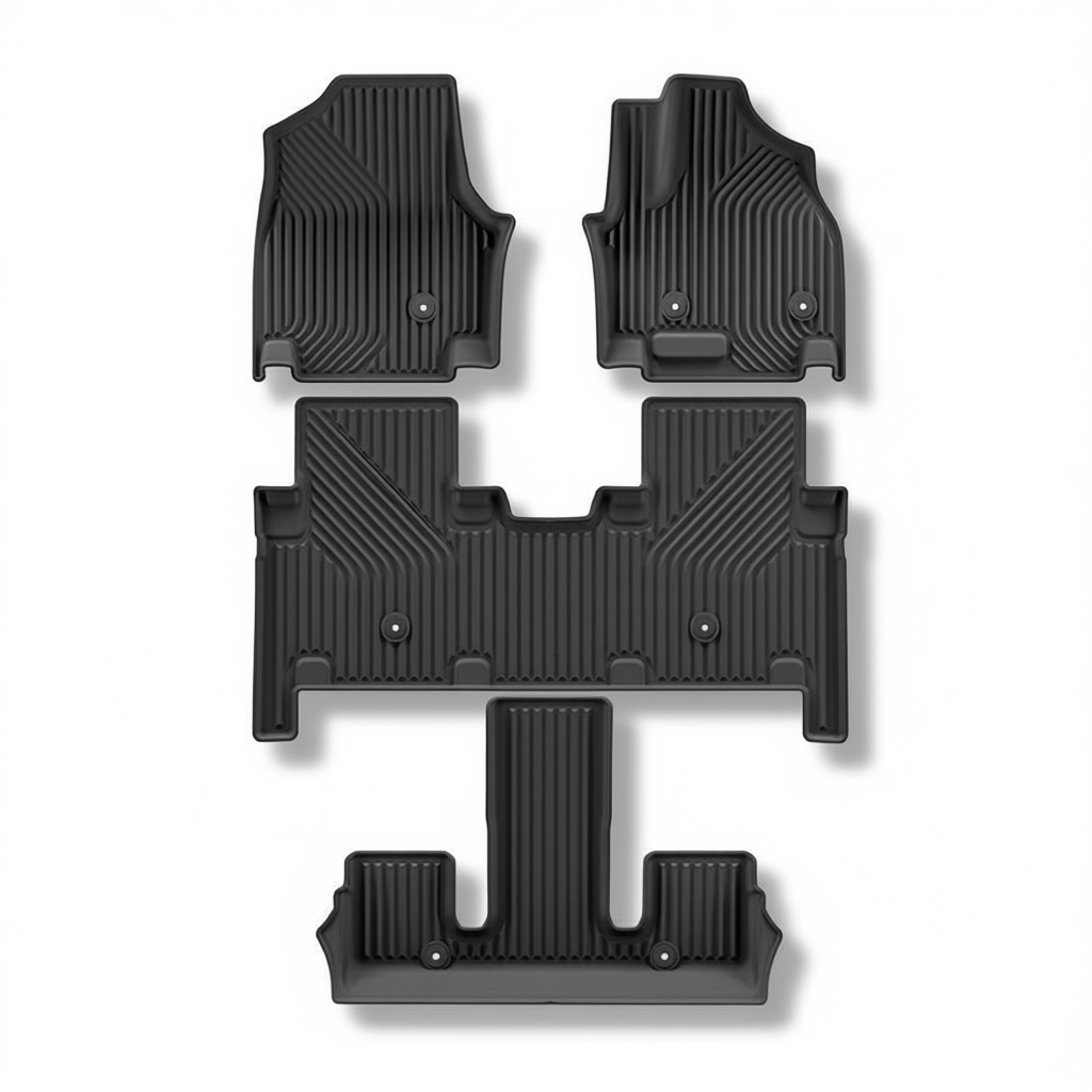 Kia EV9 2024-2025 All-Weather Floor Mats & Boot Liner – Floor Mats (4pcs)