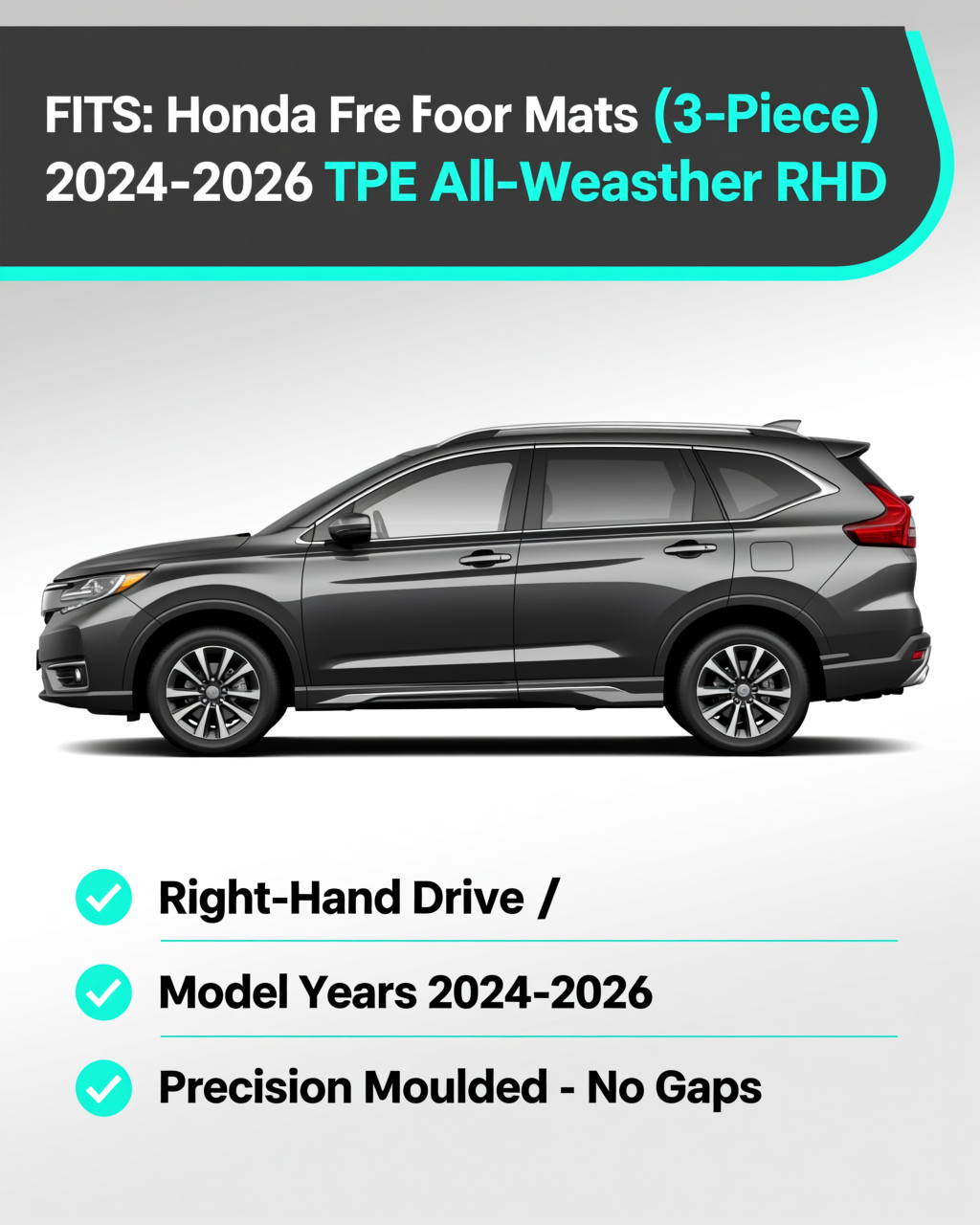 Honda Freed 2024+ All-Weather Floor Mats vehicle fitment