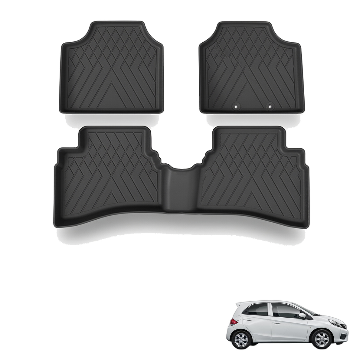 Honda Brio 2025+ All-Weather Floor Mats & Boot Liner