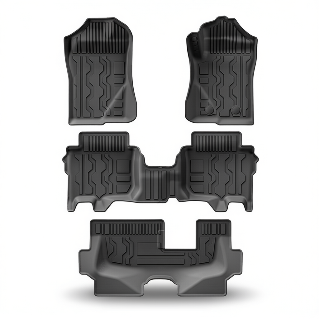 Ford Everest 2022-2024 All-Weather Floor Mats & Boot Liner & Seat Back Protectors – Floor Mats (4pcs)