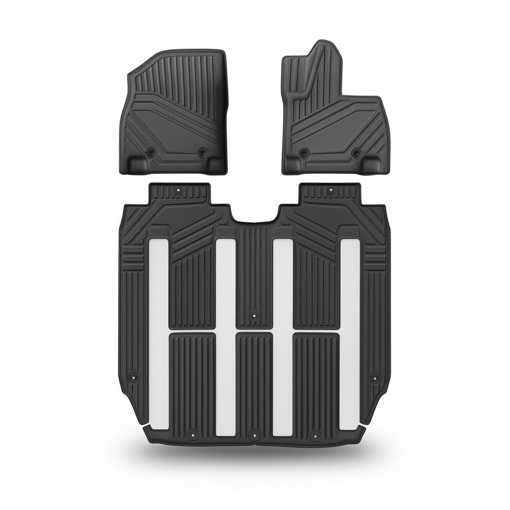 Xpeng X9 2024-2025 All-Weather Floor Mats – Floor Mats (4pcs) + Carpet Overlay