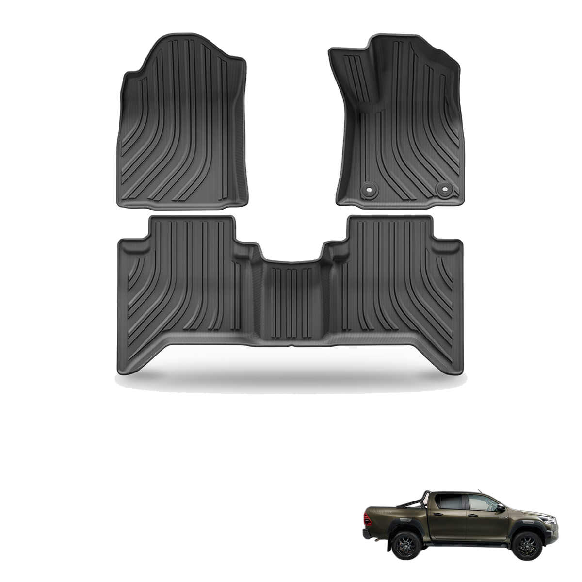 Toyota Hilux / Revo 2015-2026 All-Weather Floor Mats