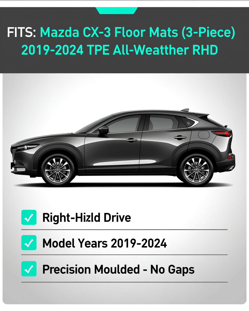 Mazda CX-30 2019-2024 All-Weather Floor Mats vehicle fitment