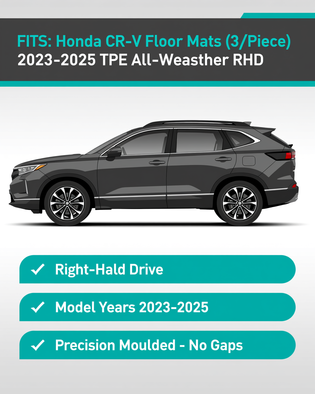 Honda CR-V 2023-2025 All-Weather Floor Mats vehicle fitment