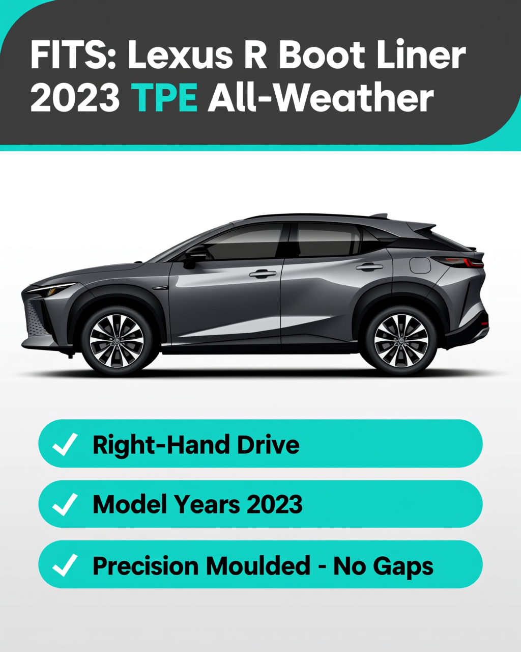 Lexus RZ 2023+ Boot Liner vehicle fitment