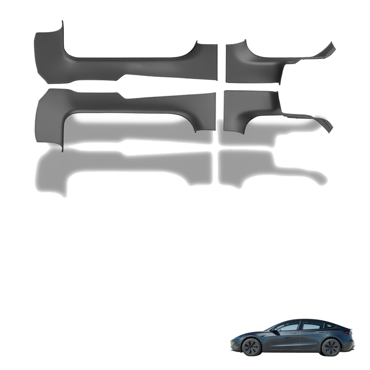 Tesla Model 3 2023+ Door Sill Scuff Plates