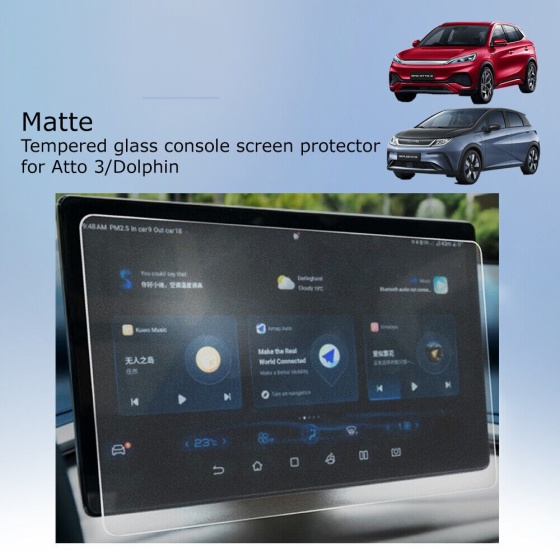BYD Dolphin opaco/trasparente vetro temperato consolle centrale & Dash proteggi schermo