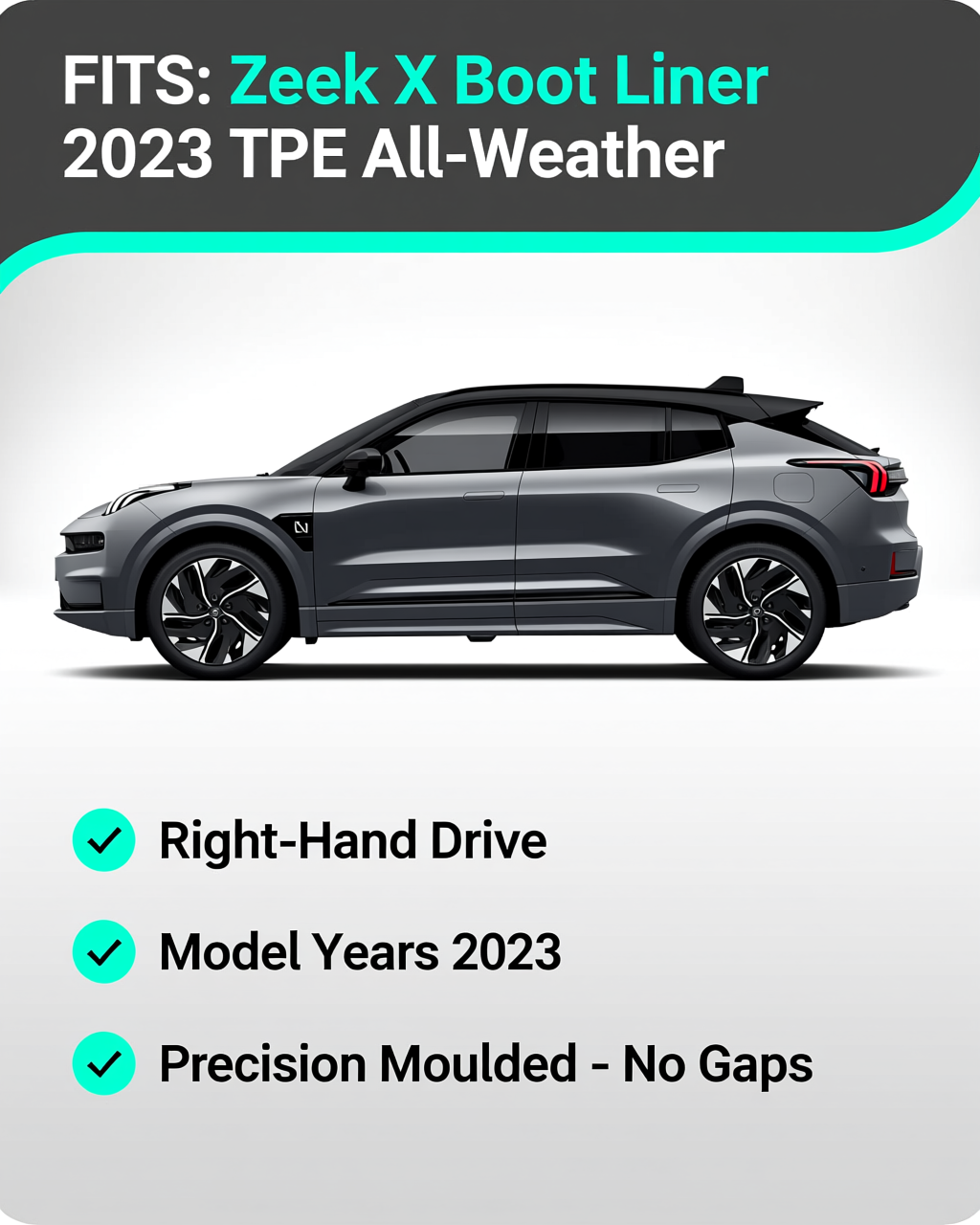 Zeekr X 2023+ Boot Liner vehicle fitment