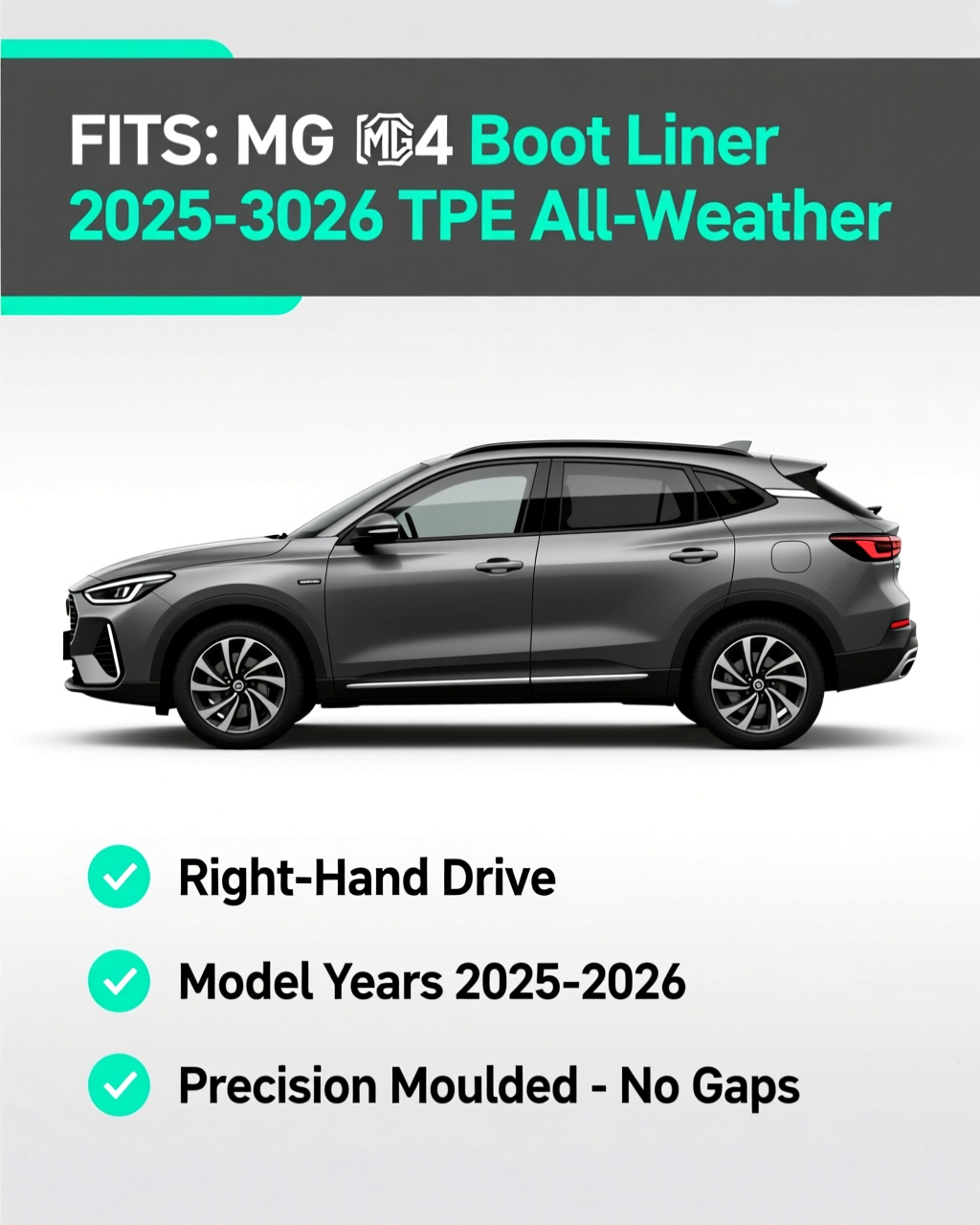 MG MG4 2025+ Boot Liner vehicle fitment