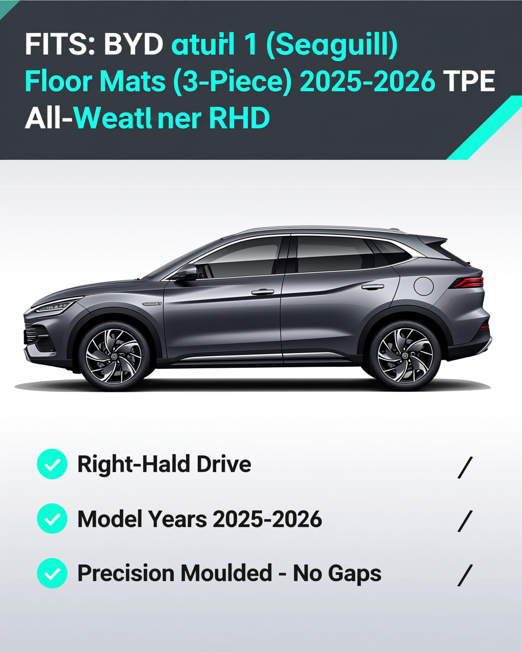 BYD Atto Family 2025+ All-Weather Floor Mats vehicle fitment