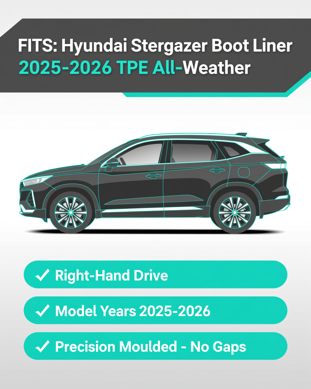 Hyundai Stargazer 2025+ Boot Liner vehicle fitment