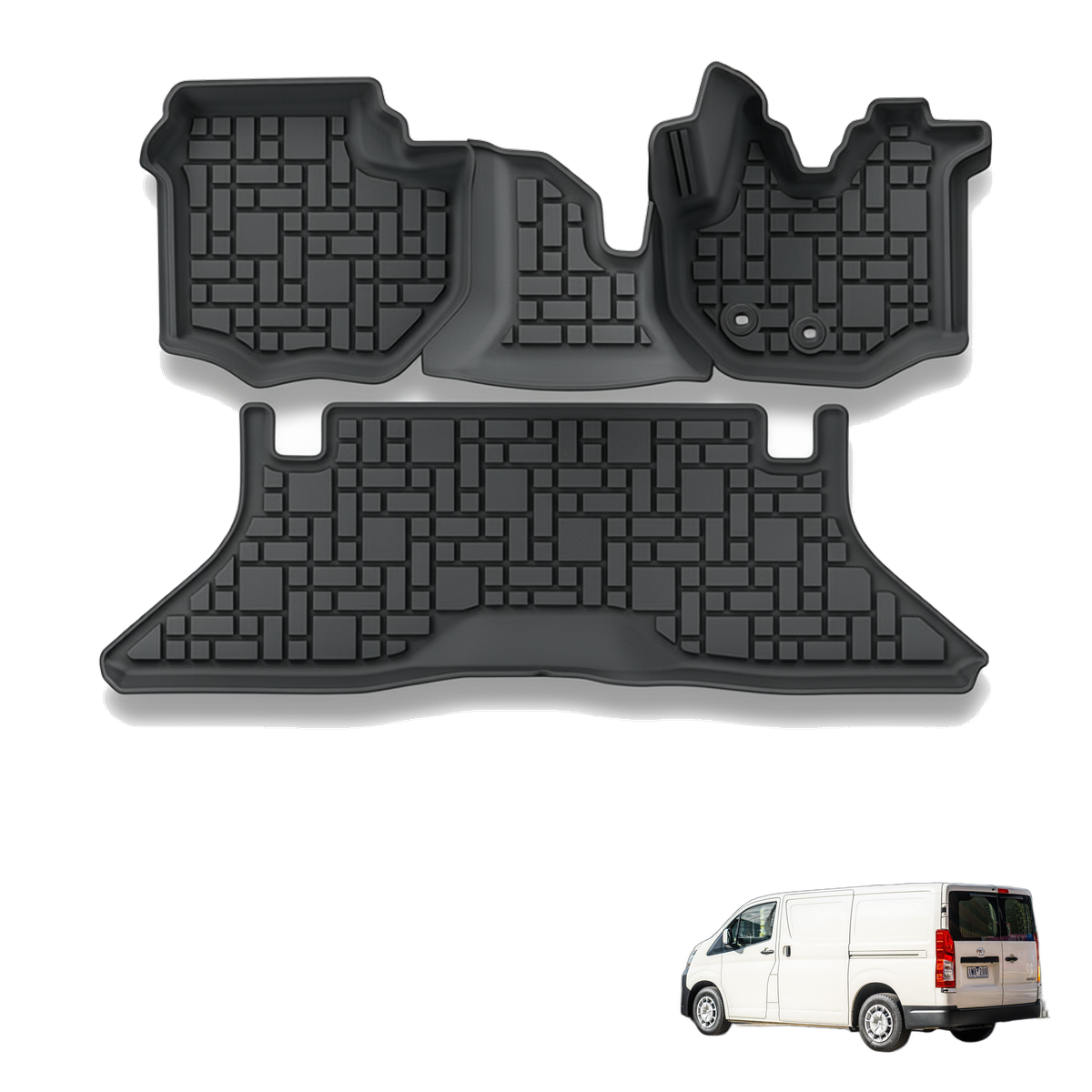 Toyota HiAce (200 Series) 2004-2024 All-Weather Floor Mats