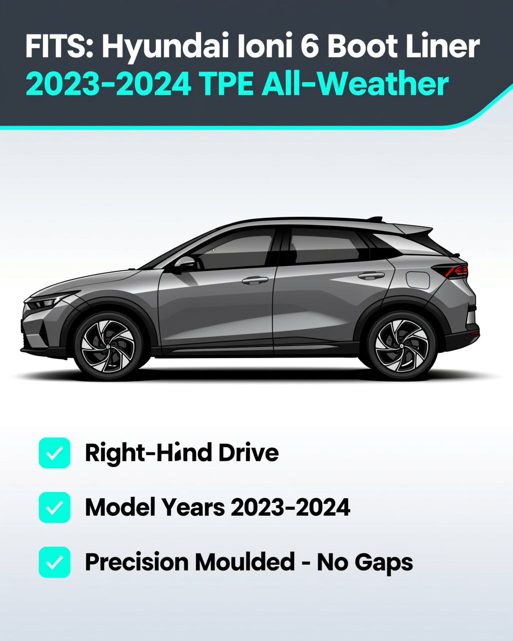 Hyundai Ioniq 6 2023-2024 Boot Liner vehicle fitment