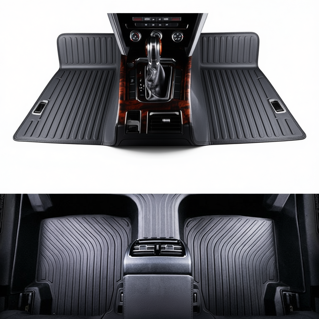 Tesla Model 3 All-Weather Floor Mats & Boot Liner – Floor Mats (6pcs) + Carpet Overlay RHD [W230004321]
