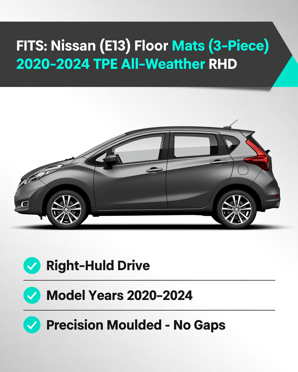 Nissan Note (E12) 2013+ All-Weather Floor Mats vehicle fitment