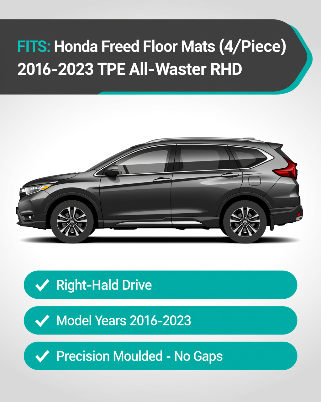 Honda Freed 2016-2023 All-Weather Floor Mats vehicle fitment