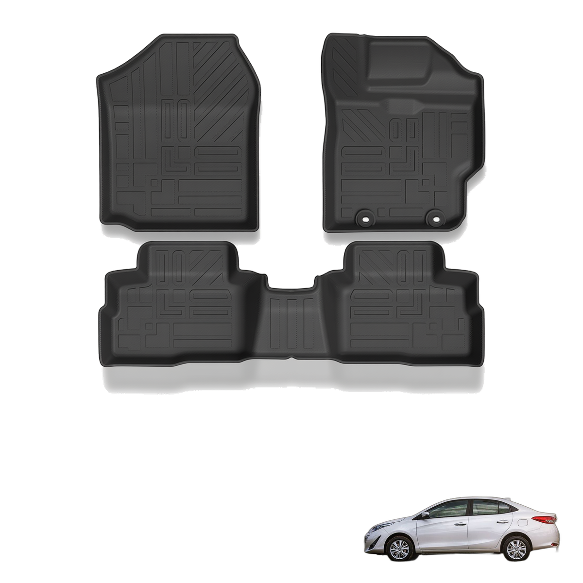 Toyota Yaris Ativ / Vios 2025+ All-Weather Floor Mats & Boot Liner