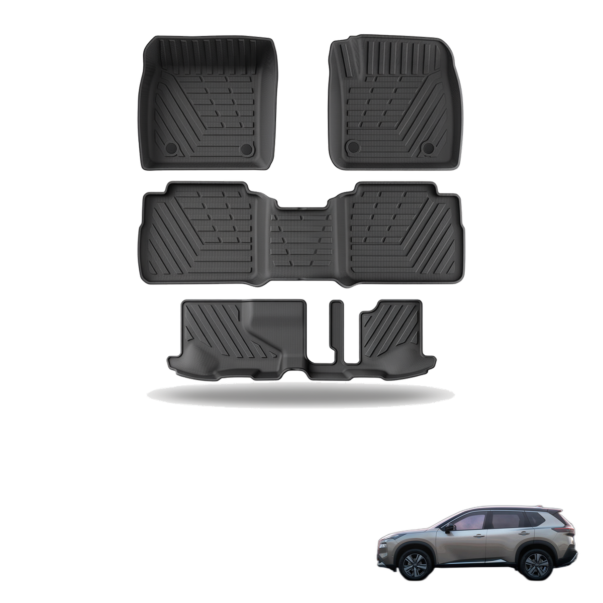 Nissan X-Trail 2025+ All-Weather Floor Mats & Boot Liner