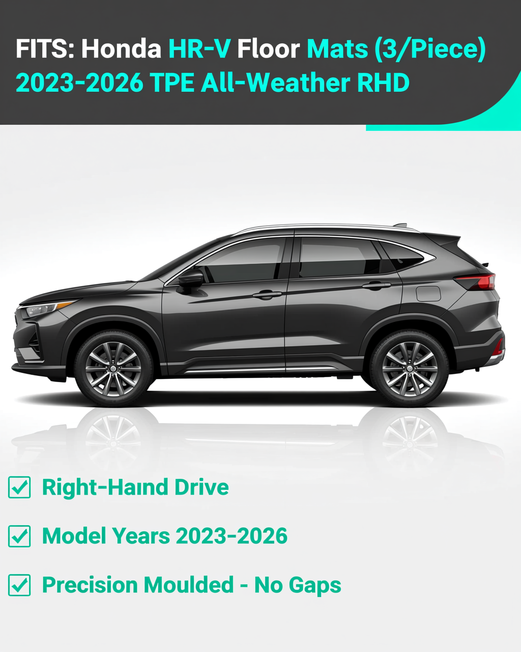 Honda HR-V 2023-2026 All-Weather Floor Mats & Boot Liner & Seat Back Protectors vehicle fitment