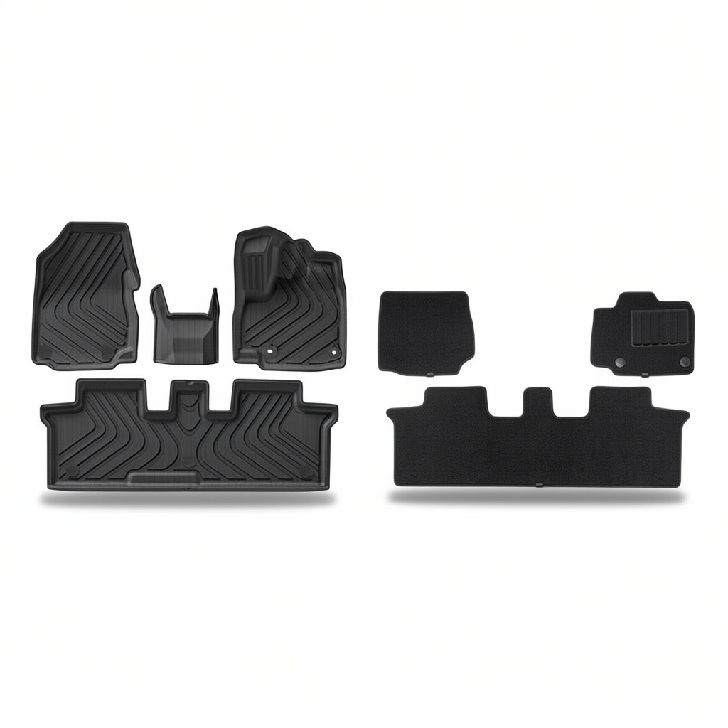 Honda Freed 2016-2023 All-Weather Floor Mats – Floor Mats (4pcs) + Carpet Overlay