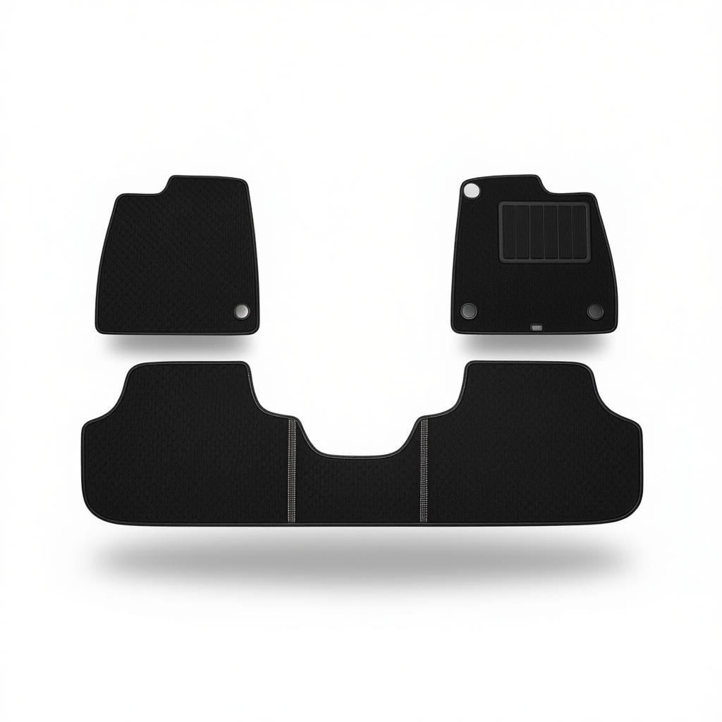 Volvo EC40 2024-2025 All-Weather Floor Mats – Floor Mats (3pcs) + Carpet Overlay
