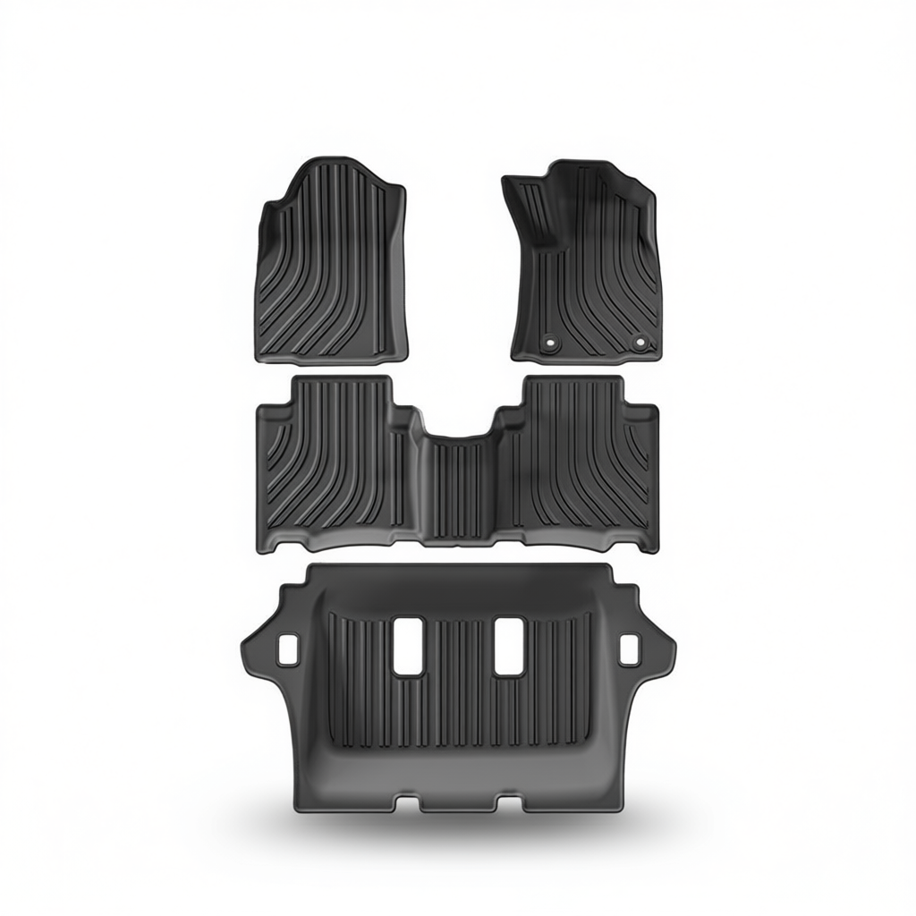 Toyota Fortuner 2015-2024 All-Weather Floor Mats & Boot Liner & Seat Back Protectors – Floor Mats (4pcs)