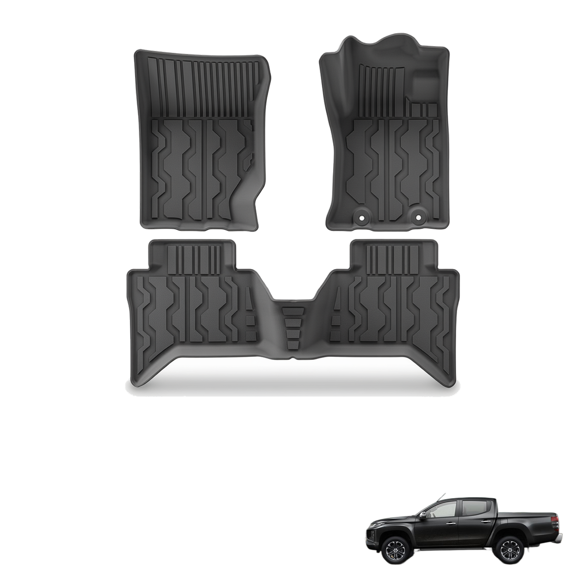 Mitsubishi Triton 2024-2025 All-Weather Floor Mats & Tub Mat