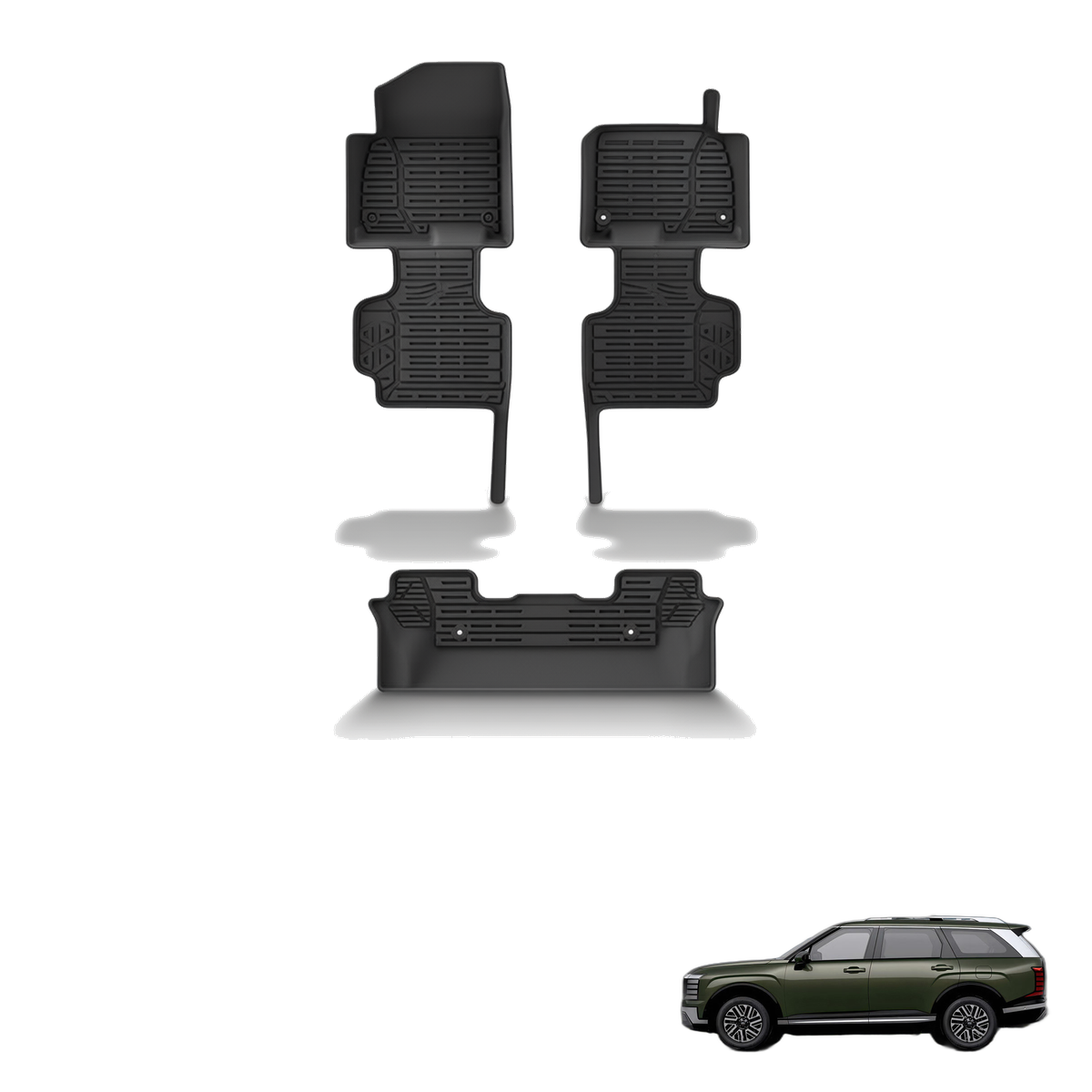Hyundai Palisade 2026+ All-Weather Floor Mats & Boot Liner & Seat Back Protectors