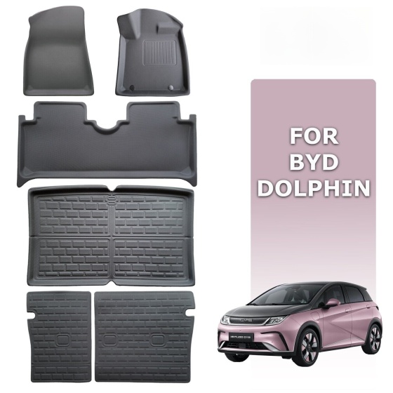 per ogni stagione Floor Car Cargo Trunk Kick Mats protezione bagagliaio for BYD Dolphin 2023-2025