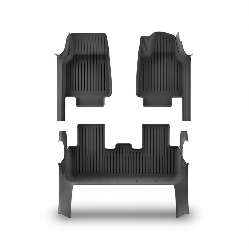 Tesla Model Y 2025+ All-Weather Floor Mats & Boot Liner & Anti-Kick Mats – Floor Mats (7pcs)
