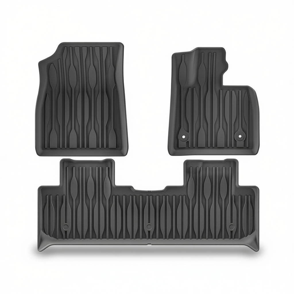 BYD Sealion Family 2024+ All-Weather Floor Mats & Boot Liner & Seat Back Protectors – Floor Mats (3pcs) RHD 5-Seat [W250000021]
