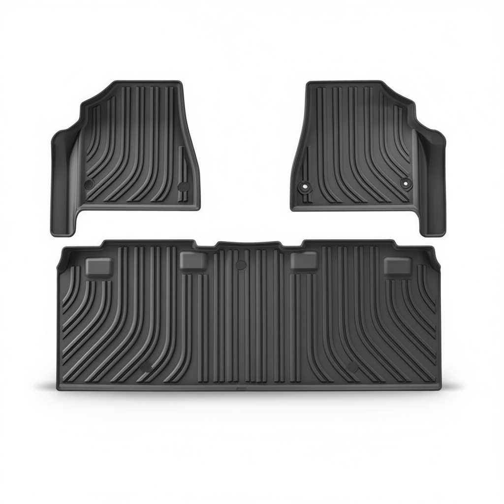 Toyota Voxy (80 Series) 2022-2024 All-Weather Floor Mats & Boot Liner & Seat Back Protectors – Floor Mats (3pcs) + Carpet Overlay