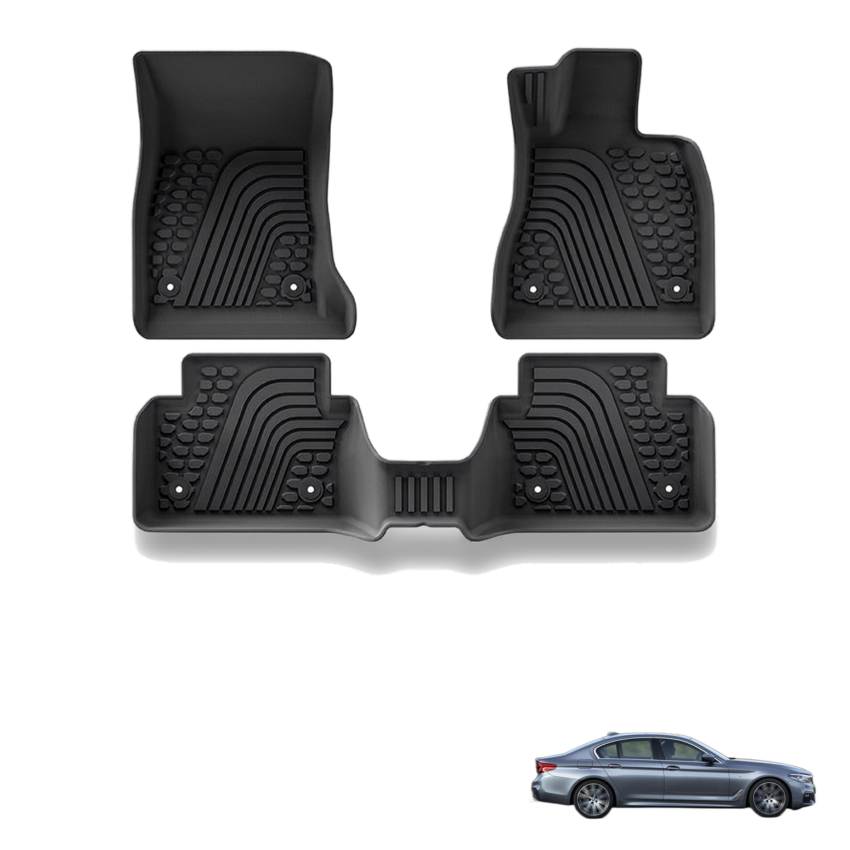 BMW 5 Series / i5 2023-2025 All-Weather Floor Mats & Boot Liner