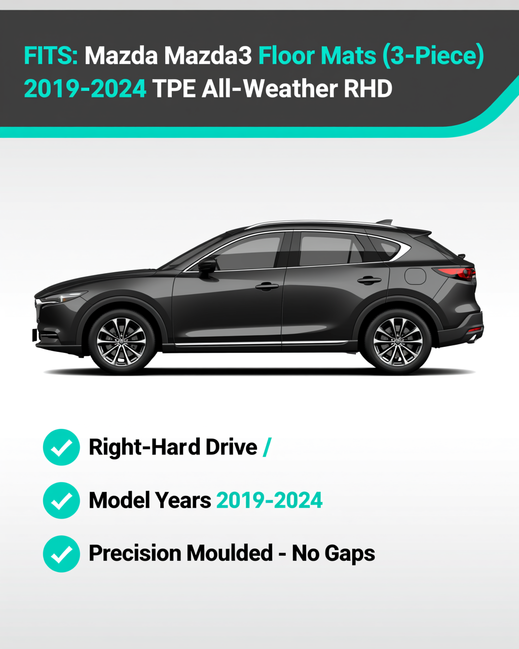 Mazda Mazda3 2019-2024 All-Weather Floor Mats & Boot Liner vehicle fitment