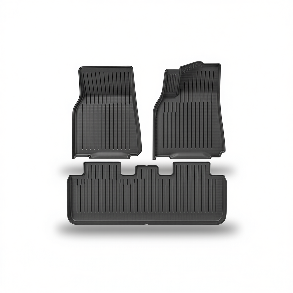 Tesla Model Y 2023+ All-Weather Floor Mats & Boot Liner & Anti-Kick Mats – Floor Mats (3pcs)