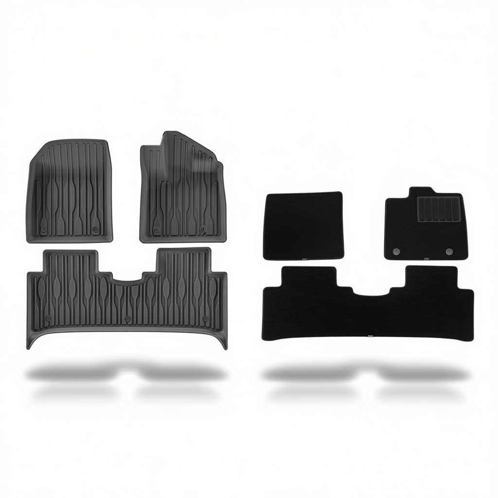 BYD Atto Family 2023-2024 All-Weather Floor Mats – Floor Mats (6pcs) + Carpet Overlay