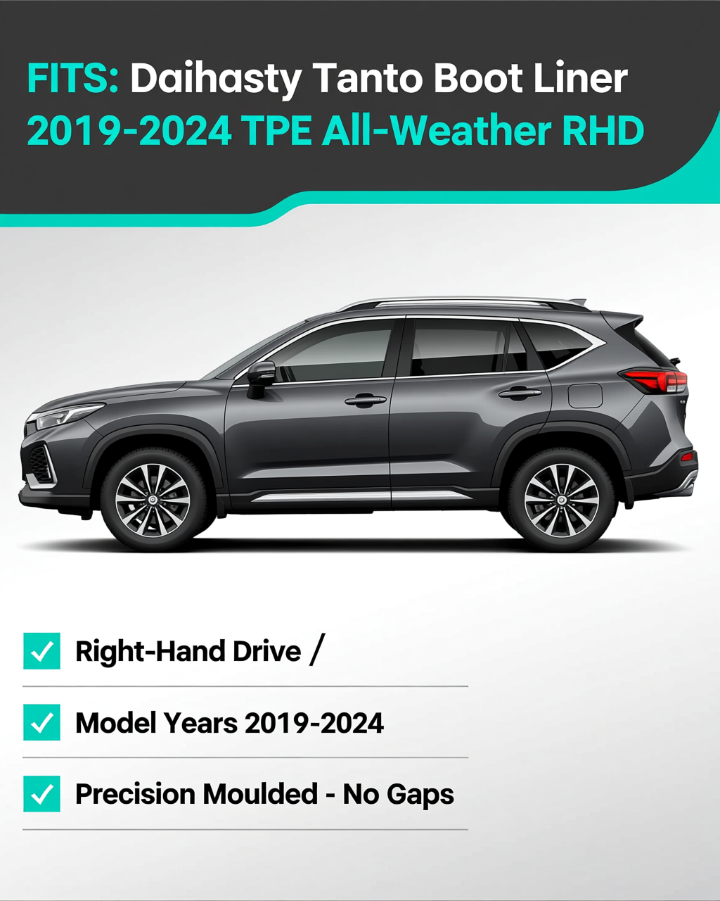 Daihatsu Tanto 2019-2024 Boot Liner vehicle fitment